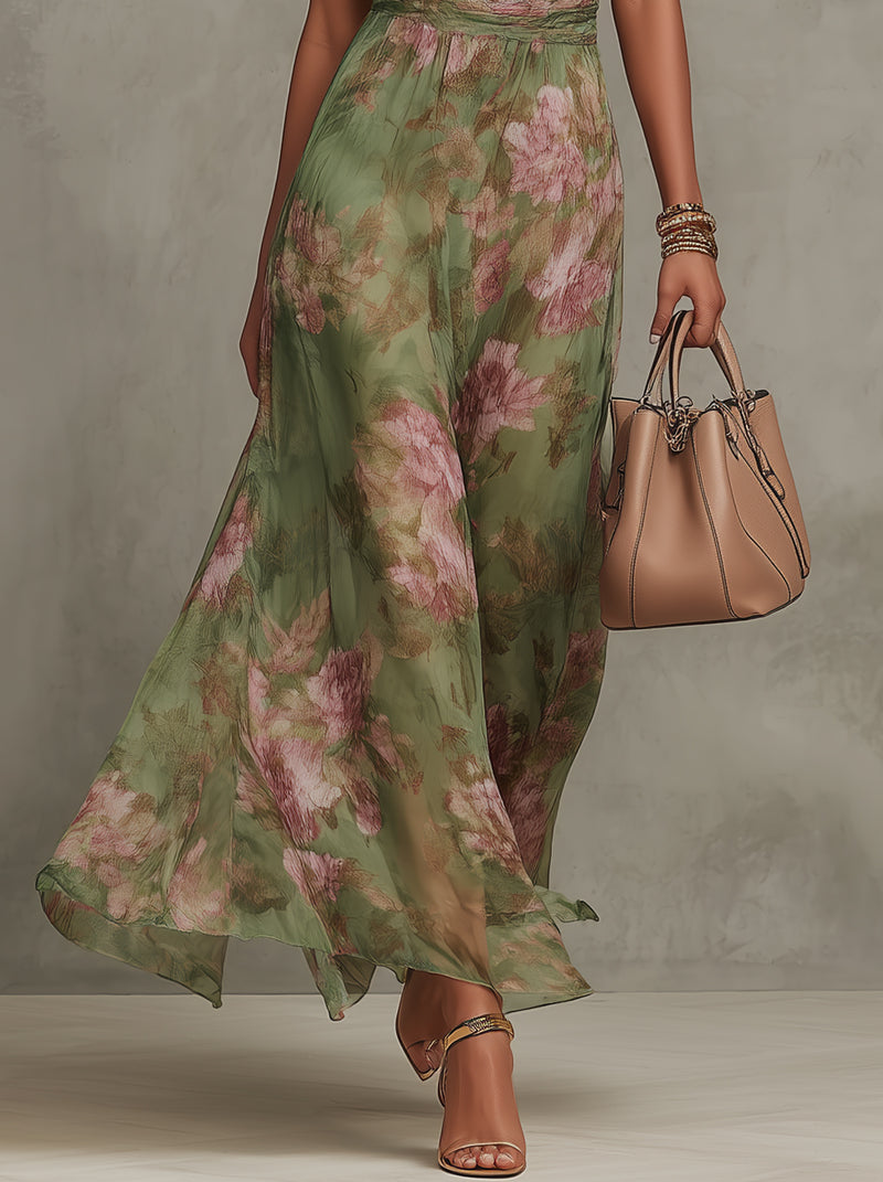 Van Rijn Fashion® | Elegante Maxi Jurk met Bloemenprint