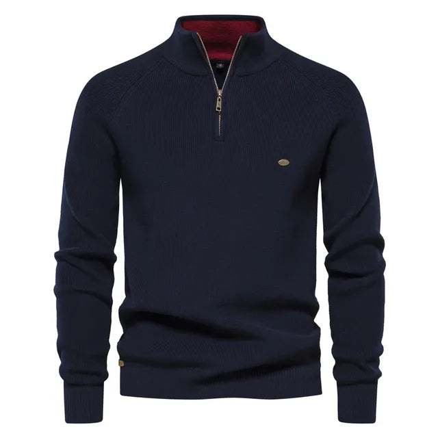 Van Rijn Fashion® | Gebreide Zip-Up Heren Trui
