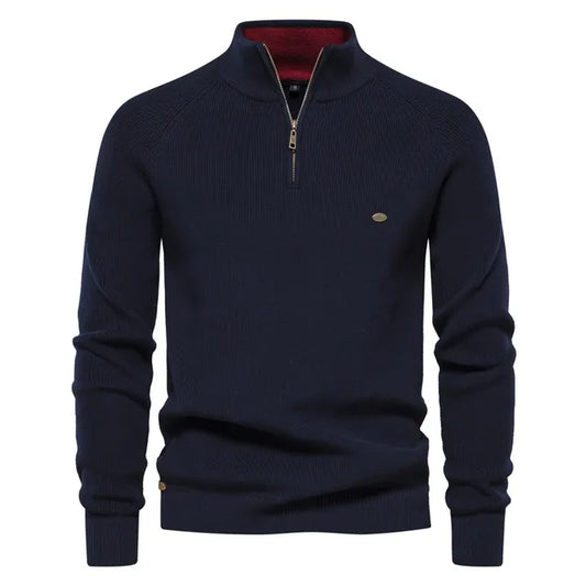 Van Rijn Fashion® | Gebreide Zip-Up Heren Trui