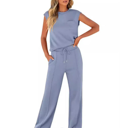 Kaiya Loungewear Co-Ord Oceaanblauw