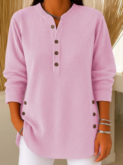 Van Rijn Fashion® | Geribbelde Henley Top