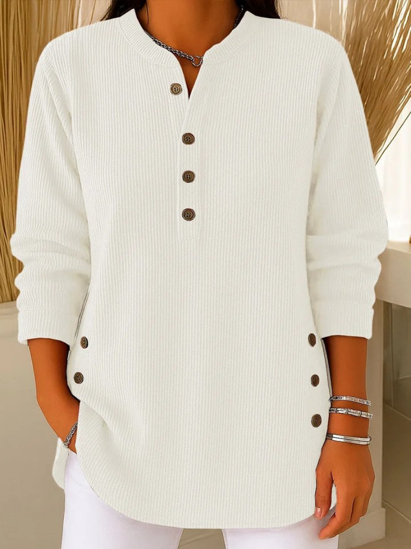 Van Rijn Fashion® | Geribbelde Henley Top