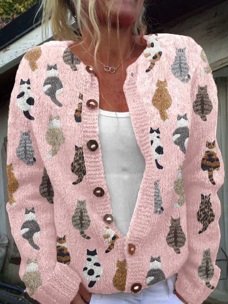 Van Rijn Fashion® | De Kattenprint Cardigan