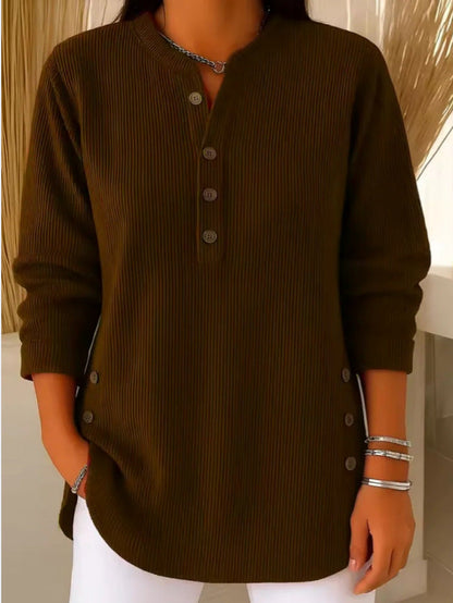 Van Rijn Fashion® | Geribbelde Henley Top