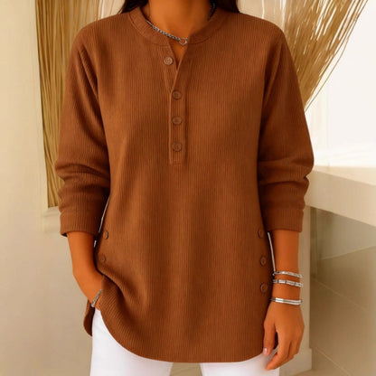 Van Rijn Fashion® | Geribbelde Henley Top