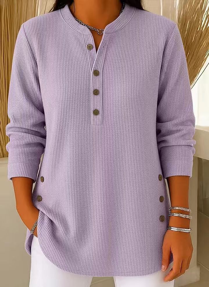 Van Rijn Fashion® | Geribbelde Henley Top