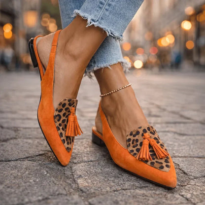 Lorena Sandalen - Oranje/Luipaard