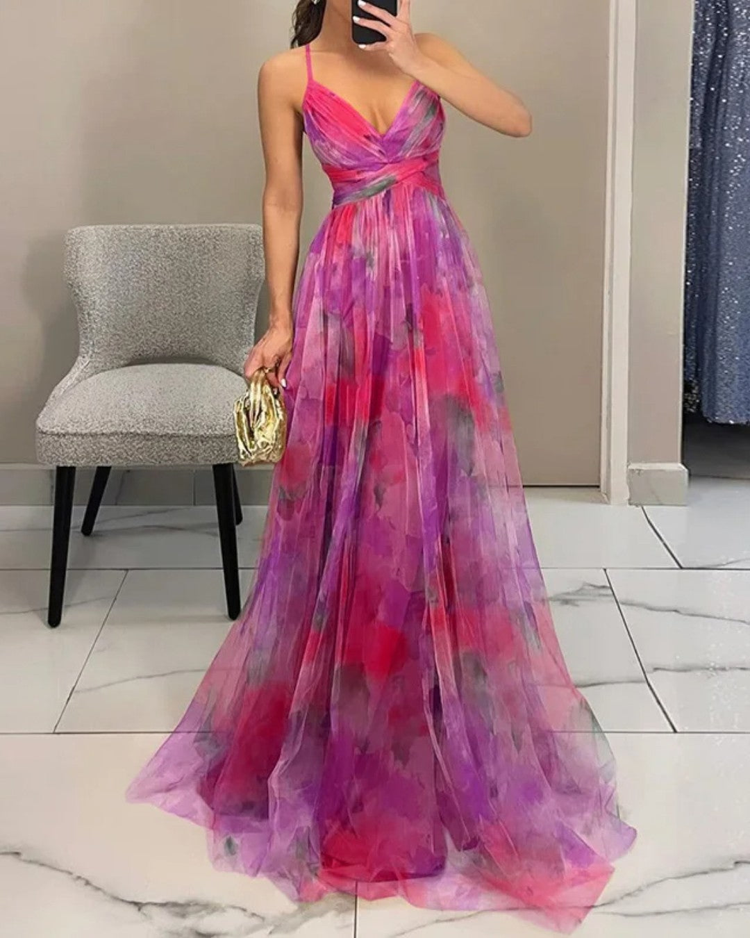 Van Rijn Fashion® | Maxi Jurk met Bloemenprint