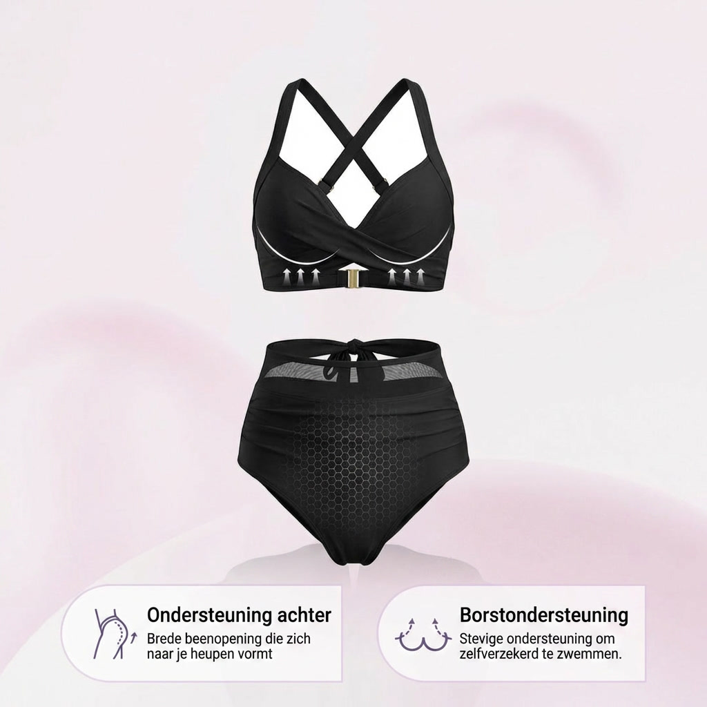 Van Rijn Fashion® | 2-in-1 Hoog Getailleerde Tummy Control Bikini