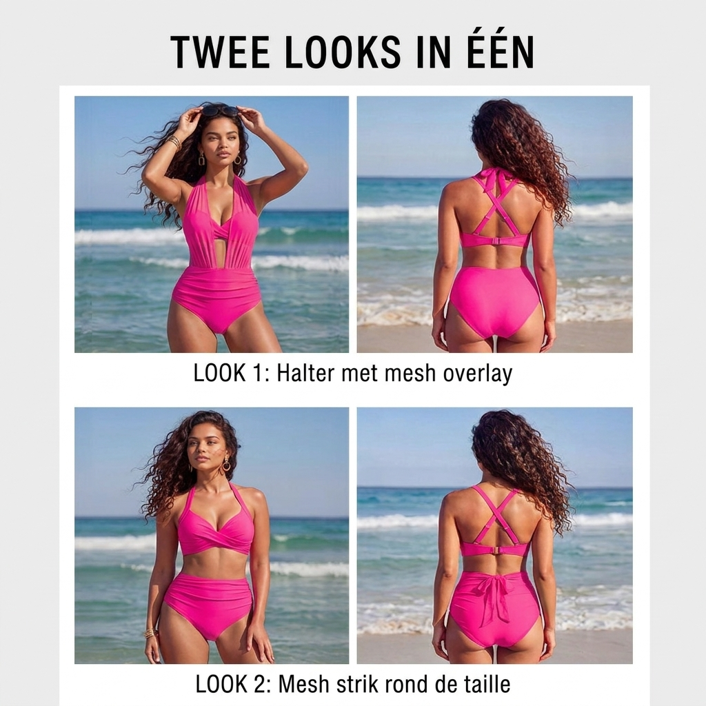 Van Rijn Fashion® | 2-in-1 Hoog Getailleerde Tummy Control Bikini
