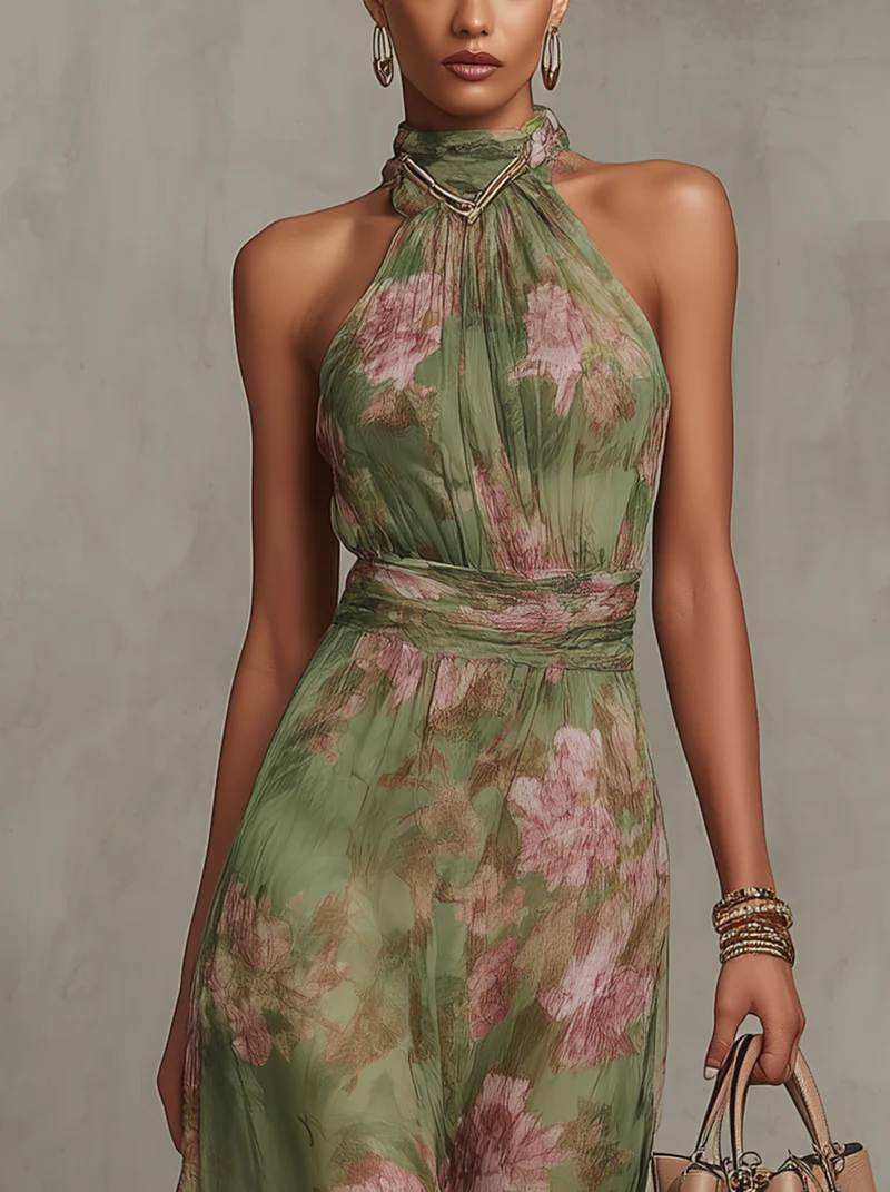 Van Rijn Fashion® | Elegante Maxi Jurk met Bloemenprint