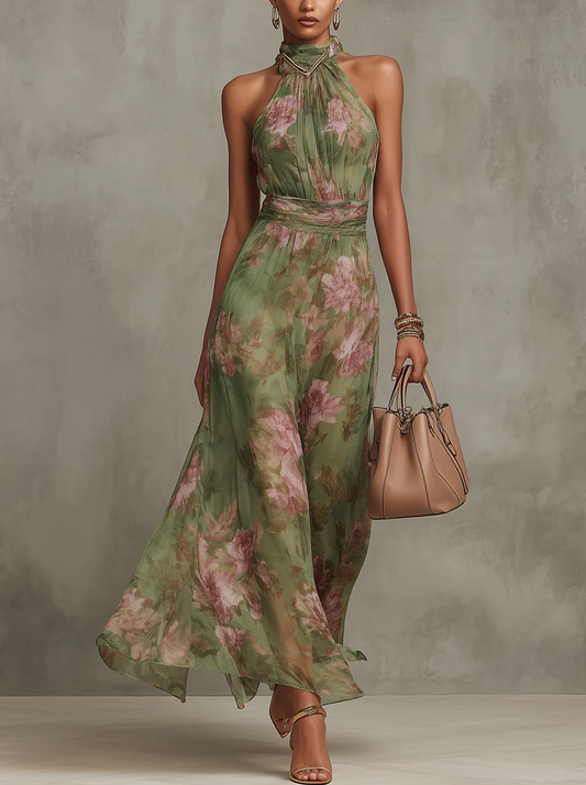 Van Rijn Fashion® | Elegante Maxi Jurk met Bloemenprint