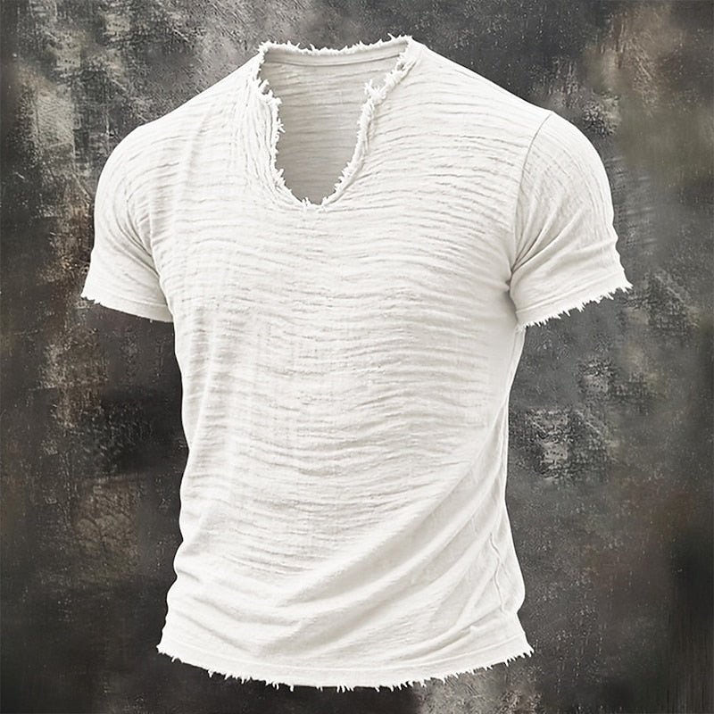 Vintage V-Hals T-Shirt Wit