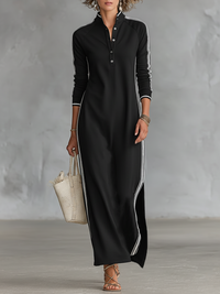 Selene | Casual Lange Mouw Maxi Jurk