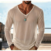 Axel | Stijlvolle V-Hals Longsleeve Top