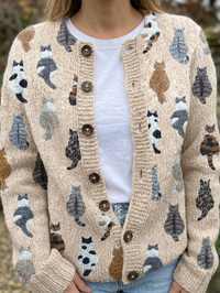 Van Rijn Fashion® | De Kattenprint Cardigan