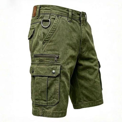 Pieter Denim Cargo Shorts Groen